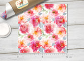 Watercolor Flower Patterned Adhesive Vinyl 386